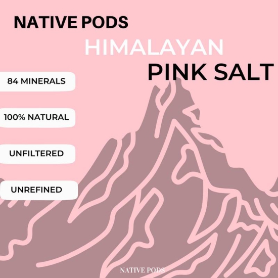 Native Pods Himalayan Pink Salt 1Kg - Non-Iodized for Weight Loss & Healthy Cooking