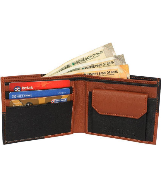 samtroh - PU Tan Men's Regular Wallet ( Pack of 1 ) - Tan