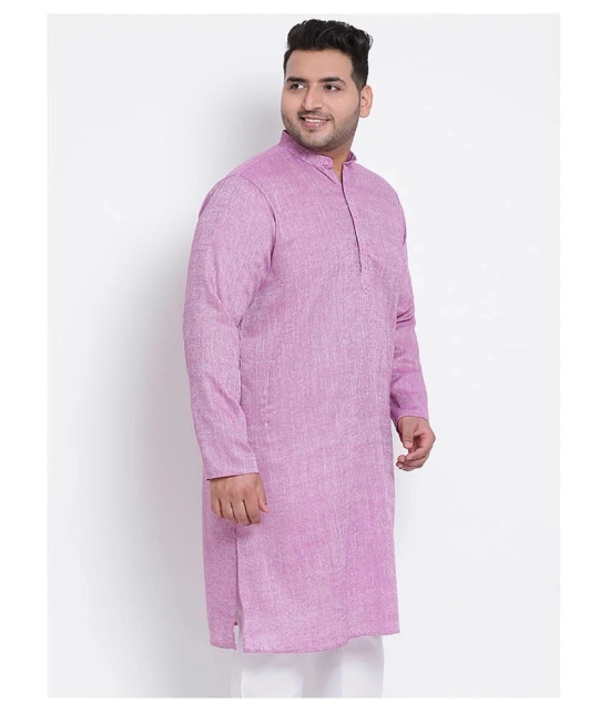 Hangup Purple Linen Kurta - None