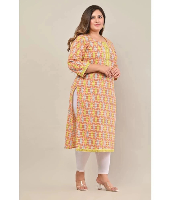 Swasti - Coral 100% Cotton Womens Straight Kurti ( Pack of 1 ) - None