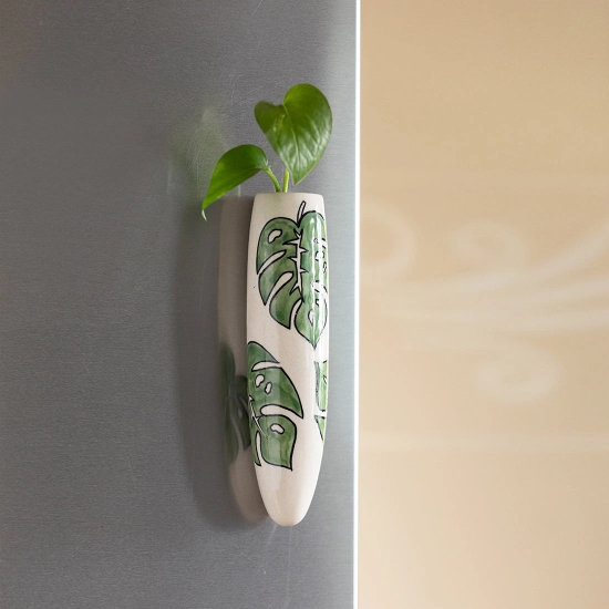 Lush Life Magnetic Fridge Planter In Ceramic