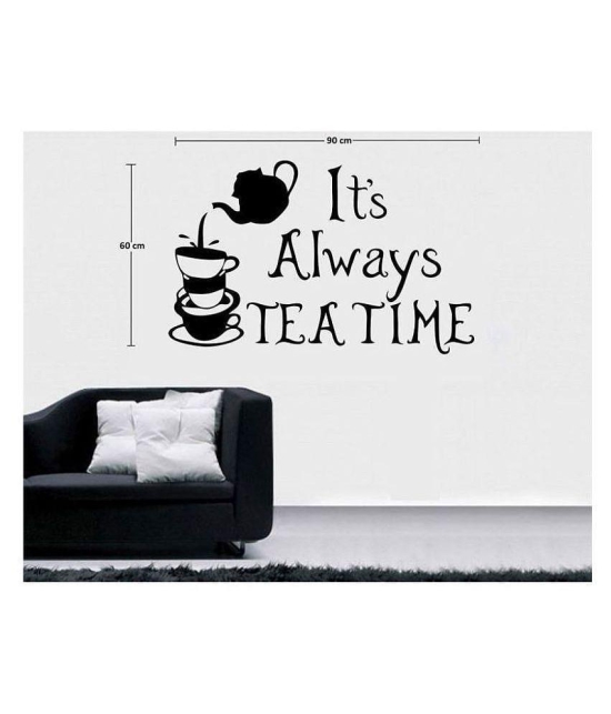 Asmi Collection Tea Time for Cafe, Restaurants, Kitchen Foods & Beverages Sticker ( 60 x 90 cms )