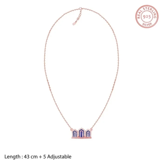 Rose Gold Gates to Taj Necklace