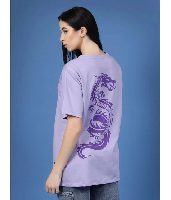 Rigo - Lavender Cotton Loose Fit Womens T-Shirt ( Pack of 1 ) - None