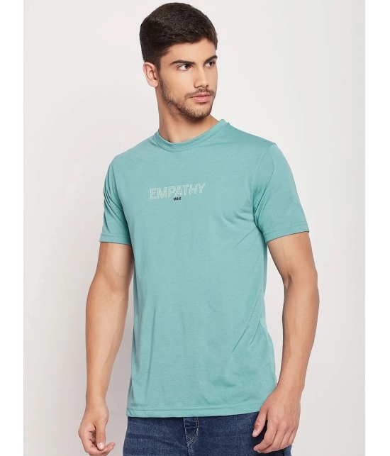 UBX Cotton Regular Fit Printed Half Sleeves Mens T-Shirt - Turquoise ( Pack of 1 ) - None