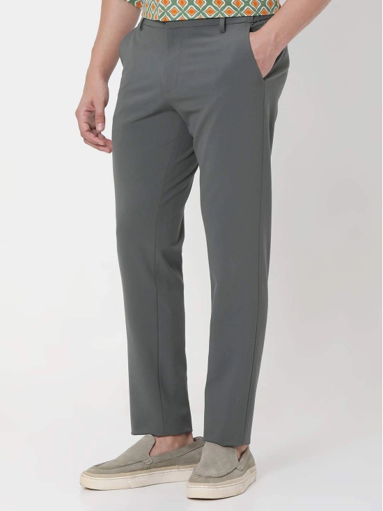 Olive Ankle Length Stretch Chinos