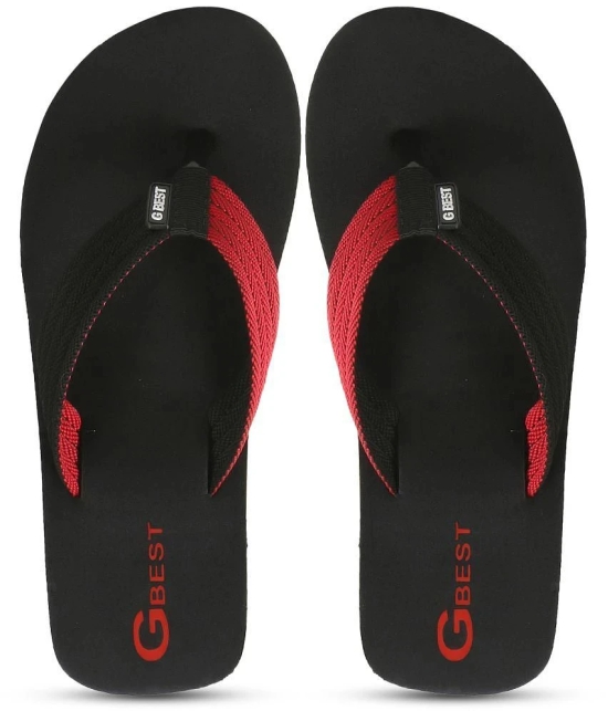 G Best Black Mens Thong Flip Flop - None