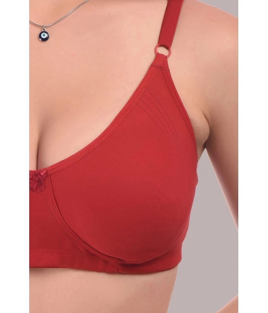 Elina Pack of 1 Cotton Heavily Padded Womens Plunge Bra ( Maroon ) - None