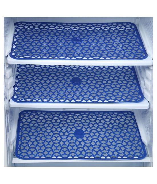 E-Retailer Set of 3 PVC Blue Fridge Mats - Blue