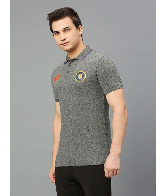 FanCode - Grey Melange Cotton Regular Fit Men's Sports Polo T-Shirt ( Pack of 1 ) - None