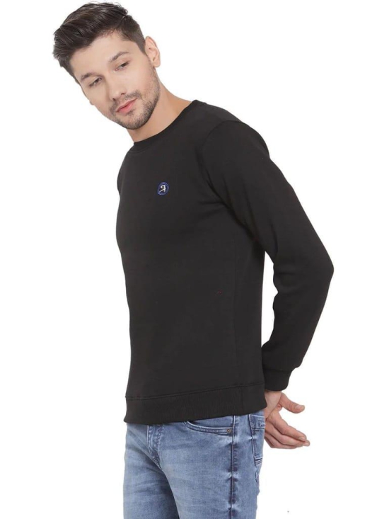 Rodamo  Men Black Slim Fit Sweatshirts