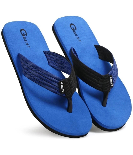 G Best Blue Mens Thong Flip Flop - None