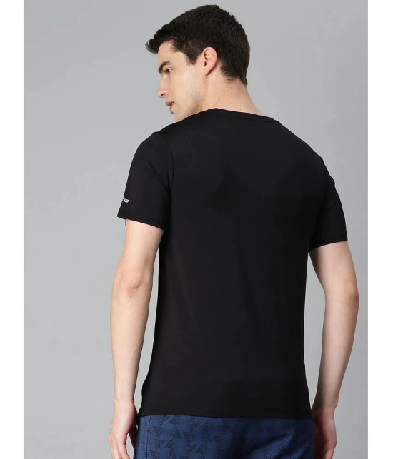 Alcis Black Polyester Slim Fit Mens Sports T-Shirt ( Pack of 1 ) - None