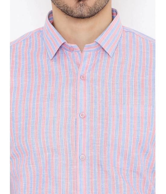 Maharaja - Pink Polyester Blend Slim Fit Mens Formal Shirt ( Pack of 1 ) - None