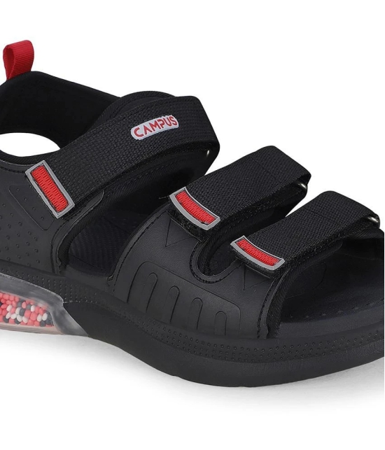 Campus - Black Mens Floater Sandals - None