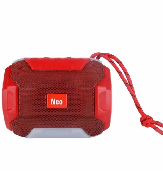 Neo A005 5 W Bluetooth Speaker Bluetooth v5.0 with USB Playback Time 4 hrs Red - Red