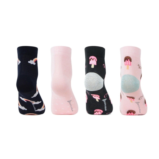 Designer Socks For Girls- Pack Of 4 Assorted 9-12 Years