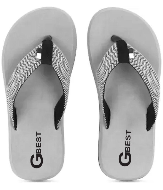 GBest - Grey Men's Thong Flip Flop - None