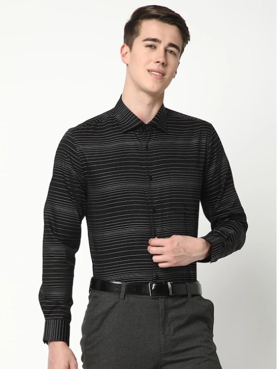 Premium Slim Fit Horizontal Striped Cotton Formal Shirt