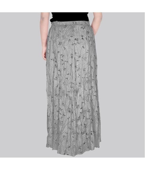 Sttoffa - Grey Rayon Womens Broomstick Skirt ( Pack of 1 ) - None