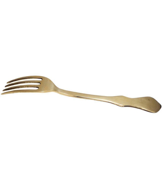 A & H ENTERPRISES - Gold Brass Table Fork ( Pack of 4 ) - Gold