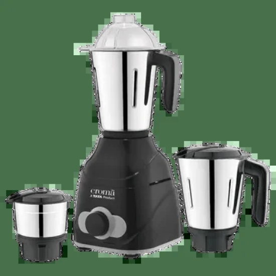 Croma 750 Watt 3 Jars Mixer Grinder (Pulse Function, Black)