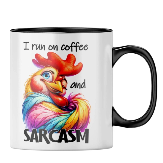 Run of Coffee and Sarcasm Coffee Mug-Dark Green