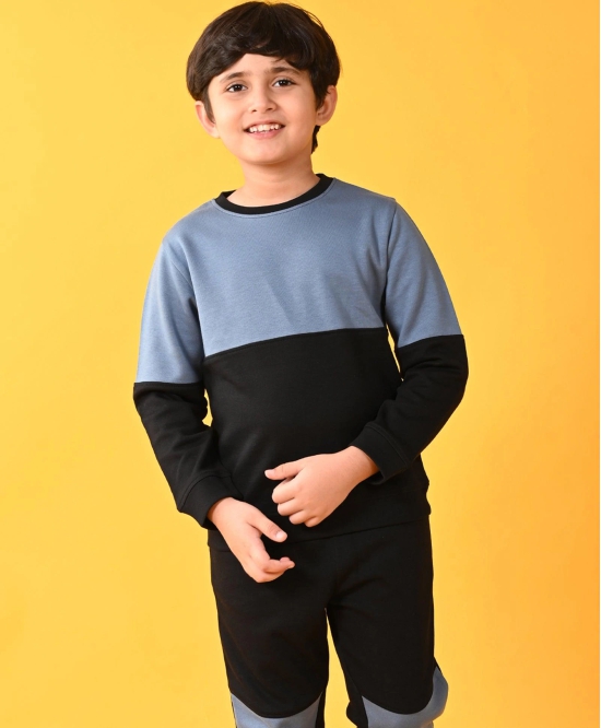 BLACK BLUE INTERLOCK BOYS SWEATSHIRT - BLACK-5-6 YEARS / 1N / BLACK