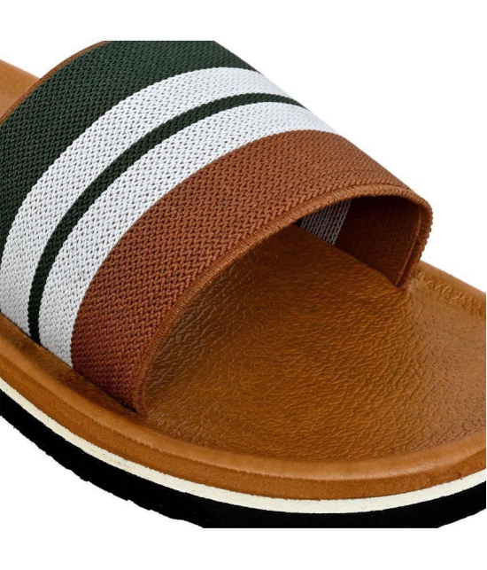 GRASS WALK Tan Mens Slide Flip Flop - None