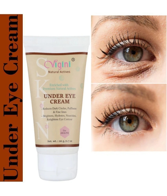 Vigini Bye Bye Dark Circles Skin Glow Wrinkle Gel Cream Remove Puffiness Fine Line, Papaya, Argan Oil Eye Roller 20 mg