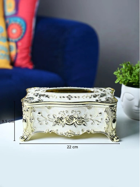 White Classic Tissue Box - Rectangle Shape