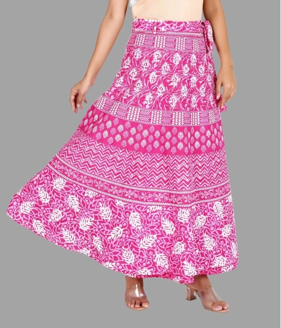 Rangun - Pink Cotton Womens Wrap Skirt ( Pack of 1 ) - None