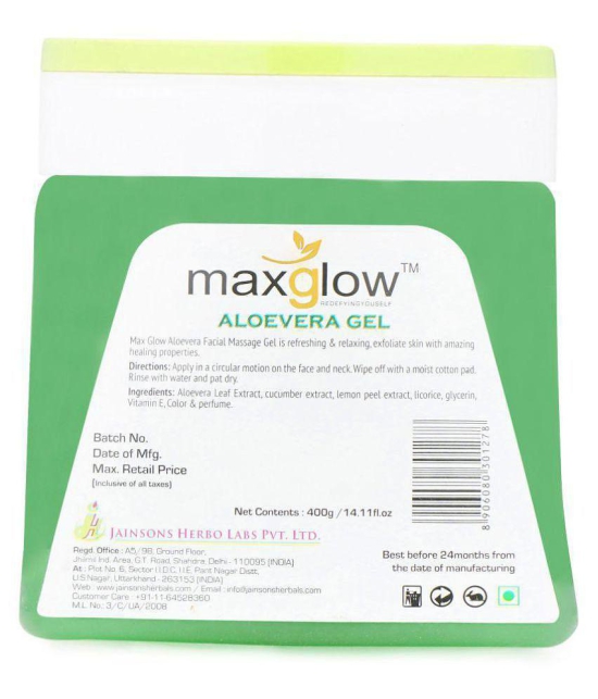 MaxGlow ALOEVERA GEL Moisturizer 400 gm