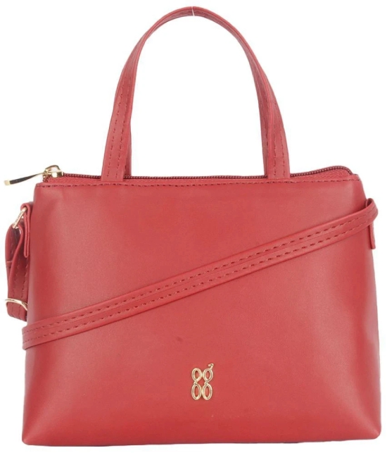 Baggit Red Faux Leather Sling Bag - Red