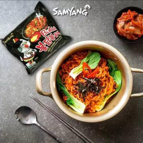 Samyang 2x Spicy & Stir Fried Hot Chicken Flavour Ramen Instant Korean Noodles Non-vegetarian  (2 x 140 g)