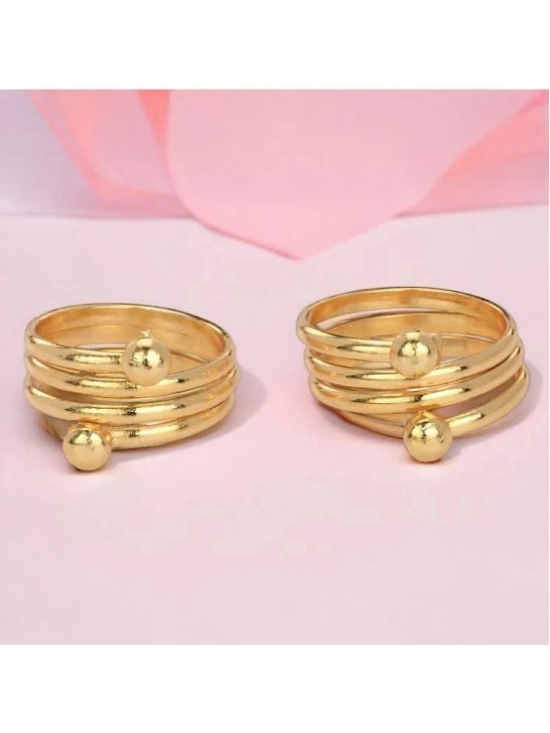 AanyaCentric Gold Toe Rings ( Pack of 1 ) - Gold