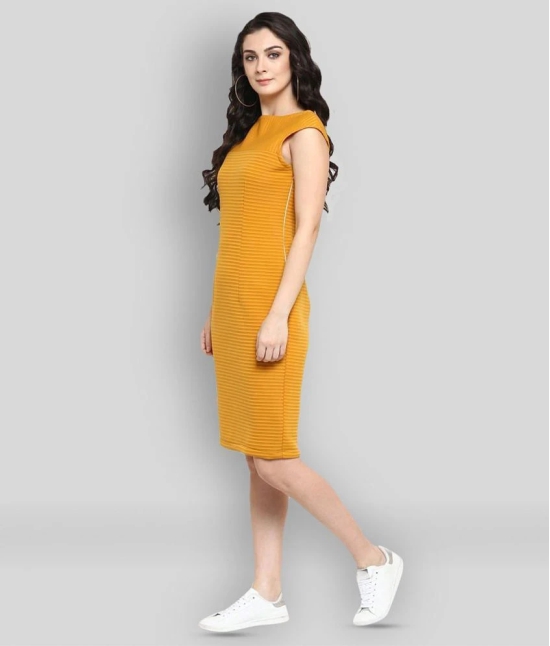 Zima Leto - Yellow Polyester Womens Shift Dress ( Pack of 1 ) - XS