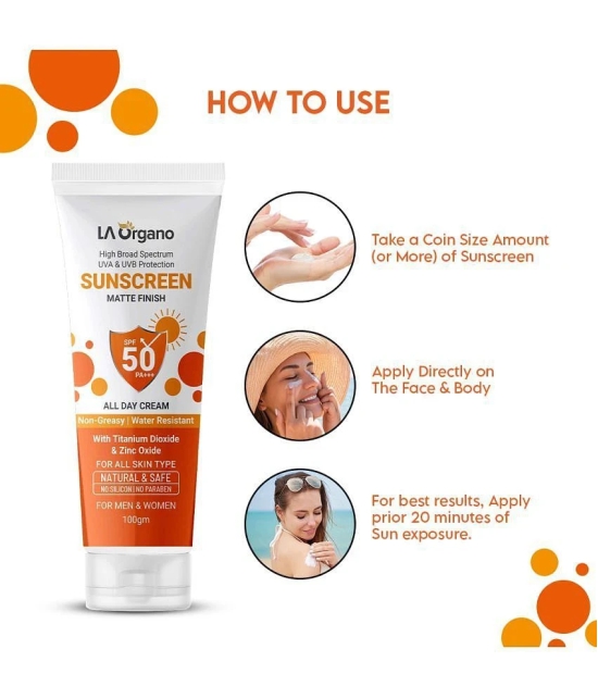 LA ORGANO - SPF 50 Sunscreen Cream For All Skin Type ( Pack of 1 )