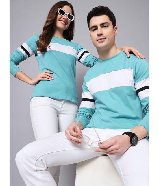 The Dry State - Blue Cotton Regular Fit Couple T-Shirt