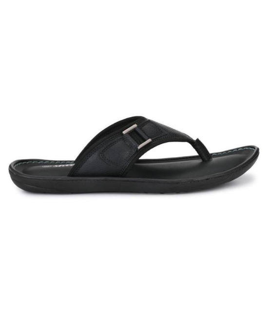 SHENCES Black Leather Slippers - None