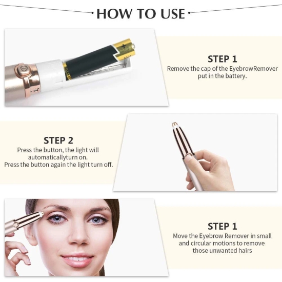 New eyebrow Flawless Womens Portable SafePainless Electric Eyebrow Trimmer Facial Hair Remover