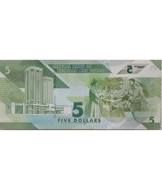 Hop n Shop - Trinidad & Tobago 5 Dollars Polymer UNC 1 Paper currency & Bank notes