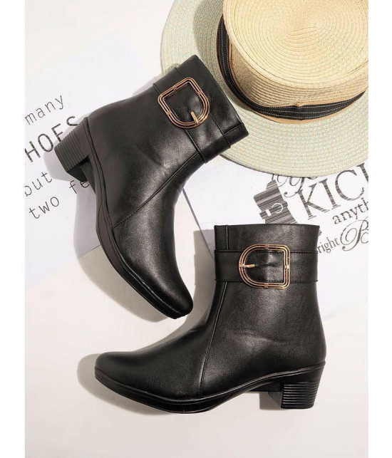 Shoetopia - Black Women''s Ankle Length Boots - None