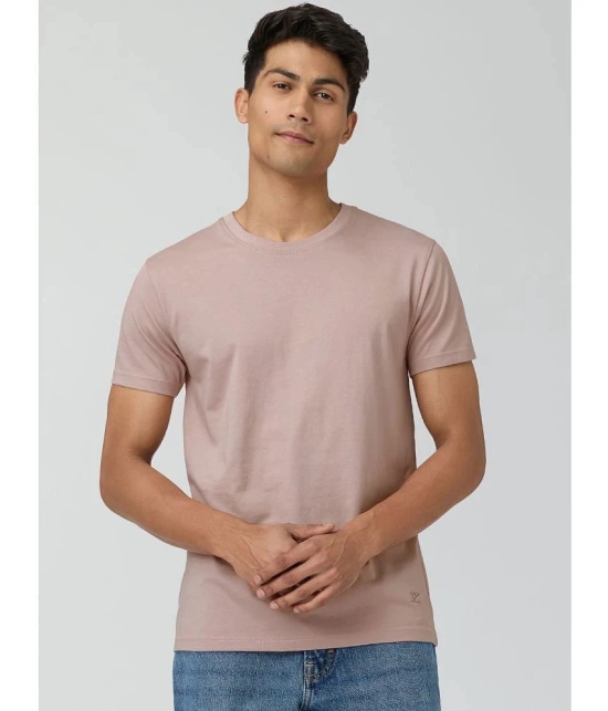 XYXX Cotton Regular Fit Solid Half Sleeves Mens T-Shirt - Peach ( Pack of 1 ) - None