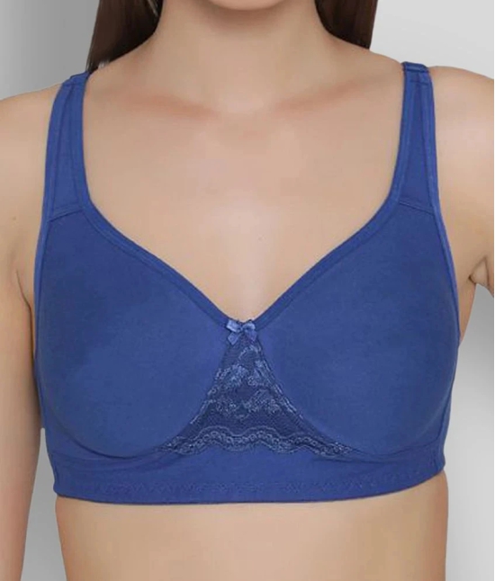 Clovia Pack of 1 Lace Non Padded Womens T-Shirt Bra ( Blue ) - None