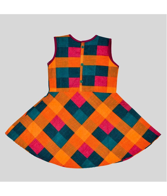 Sathiyas - Multicolor Cotton Girls Frock ( Pack of 3 ) - 3-4 Years