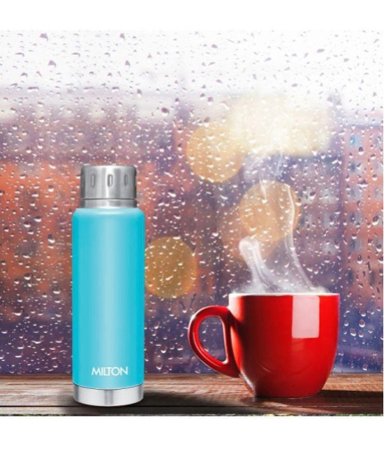 Milton Elfin 300 Thermosteel 24 Hours Hot and Cold Water Bottle, 300 ml, Light Blue - Blue