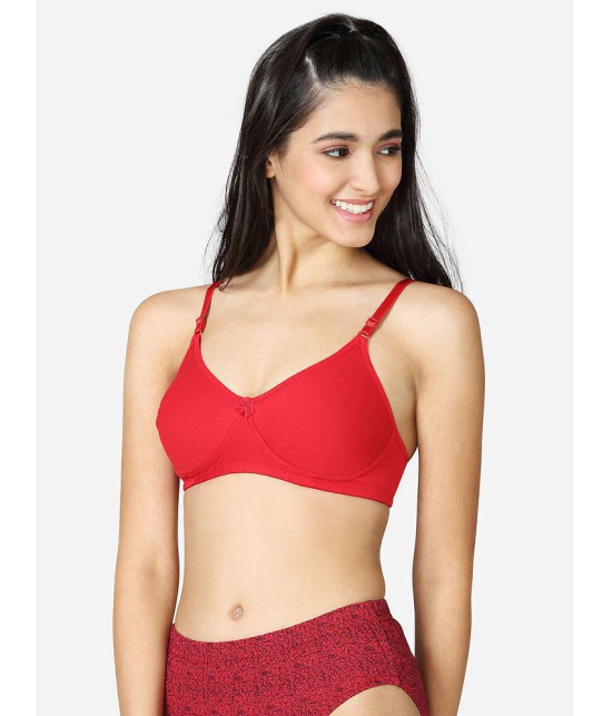 VStar - Red Cotton Blend Non Padded Women's T-Shirt Bra ( Pack of 1 ) - None