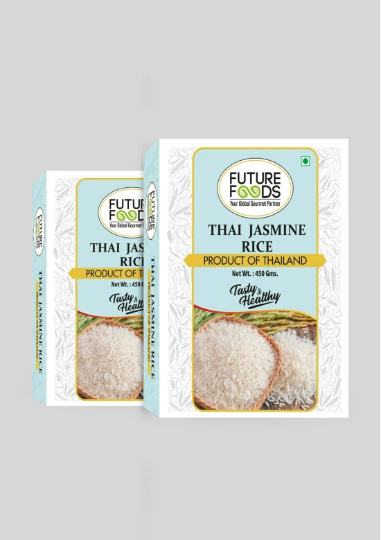 Future Foods Jasmine Rice | Thai fragrant rice | Packed with Phytonutrients | Enhances Fiber Intake | Beneficial for Diabetic Patients | Product of Thailand | 450g (Pack of 2)