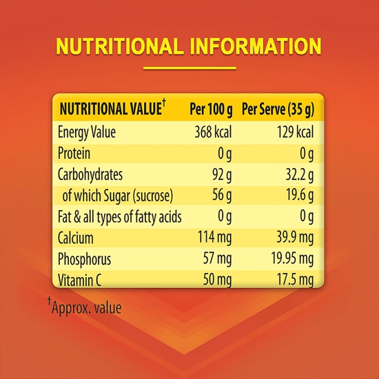 Glucon-D, Orange Flavoured Glucose Based Beverage Mix - 125 G (75G + 50G Free) Carton